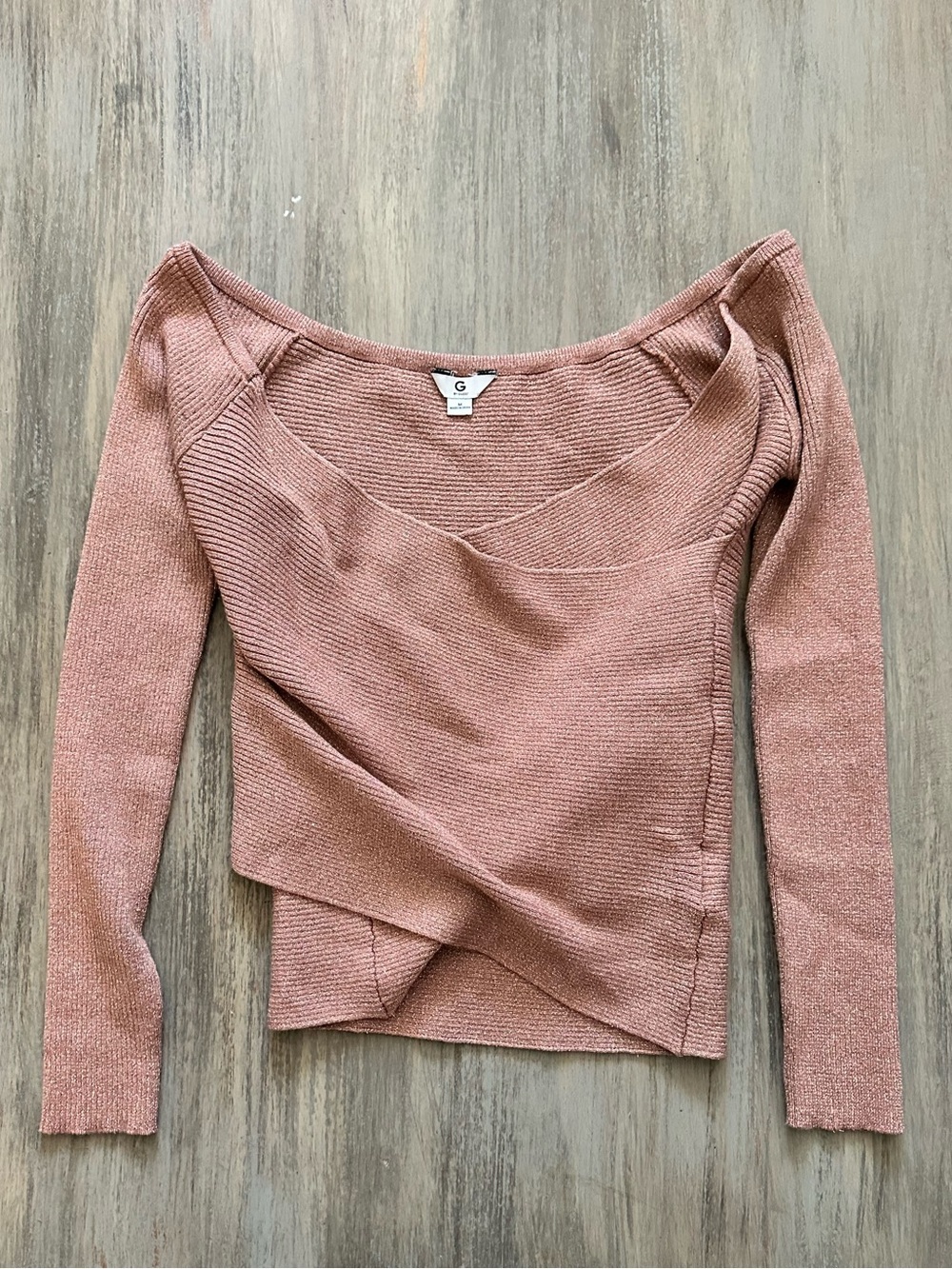 G by Guess Pink Long Sleeve Top
